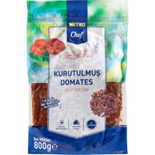 Metro Chef Kurutulmuş Domates Küp Kesim 800 G - Güneşte Kurutulmuş, Çok Amaçlı K 6'li Avantaj Paketi - 6 Adet