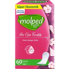 Molped Light Günlük Ped Üçüz Normal 60 Adet 8'li Avantaj Paketi - 8 Adet