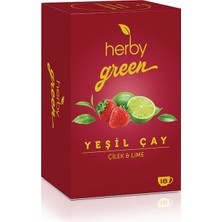 Herby Yeşil Çay Çilek & Lime 18'li 27 G - 8 Adet