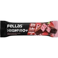 Fellas Çikolata Kaplı Çilekli Highpro Protein Bar 50 G - 6 Adet