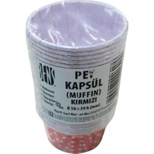 Bensüs Muffin Kapsül 50'li Renkli - 180°C Isıya Dayanıklı Fırın ve Mikrodalga 5'li Avantaj Paketi - 5 Adet