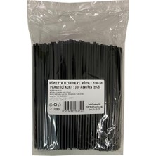 Pipetix Kokteyl Pipeti 300 Adet 19 cm Ince Kullan At Pipet 6'li Avantaj Paketi - 6 Adet