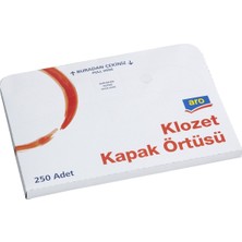 Aro Klozet Kapak Örtüsü 250'LI - Hijyenik ve Pratik Çözüm 5'li Avantaj Paketi - 5 Adet