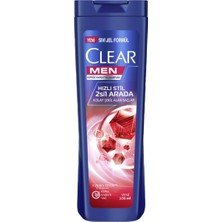 Clear Şampuan 350 ml 2in1 Kepek Karşıtı Erkekler Için 3'li Ekonomik Paket - 3 Adet