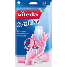 Vileda Sensitive Pink Eldiven Büyük - Hassas Ciltler Için Ekstra Ince Temizlik E 6'li Avantaj Paketi - 6 Adet