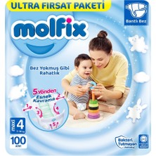 Molfix Ultra Fırsat Bebek Bezi Maxi 100'LÜ 3D Elastik Gövde Sistemi
