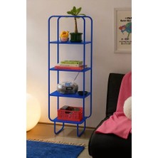 717 Design Alana D Metal Kitaplık 45 x 33 x 150 cm Mavi