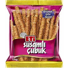 Eti Susamlı Çubuk Kraker 10X120 G - Kıtır ve Lezzetli Atıştırmalık 6'li Avantaj Paketi - 6 Adet