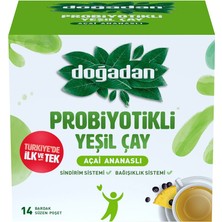 Doğadan Probiyotikli Yeşil Çay 14'lü - Bağışıklık ve Sindirim Desteği 6'li Avantaj Paketi - 6 Adet