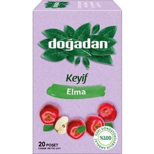 Doğadan Meyve Çayı 20'li Elma - %61 Elma Parçacıklı Poşet Çay 2'li Ekonomik Paket - 2 Adet