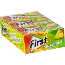 First Sensation Sakız 12X27G Tropical Tropikal Aromalı Ferahlatıcı Sakız 3'li Ekonomik Paket - 3 Adet