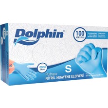 Dolphin Nitril Muayene Eldiveni Pudrasız 100 Adet Mavi S 5'li Avantaj Paketi - 5 Adet