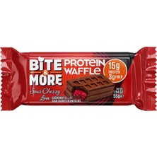 Bite & More Vişne Dolgulu Çikolatalı Protein Waffle 55 G - 8 Adet