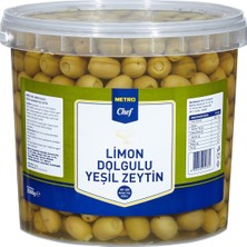 Metro Chef Limon Dolgulu Zeytin 2,5 kg - 181-200 Dane/kg, 2xl Boy, Salamura 2'li Ekonomik Paket - 2 Adet
