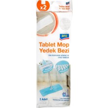 Aro Tablet Mop 2'li Yedek Mikrofiber Bez - Yüksek Emicilik 5'li Avantaj Paketi - 5 Adet