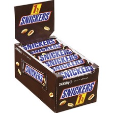 Snickers Snıckers Bar Çikolata 50 G - Yer Fıstıklı, Karamelli Lezzet 4'li Avantaj Paketi - 4 Adet