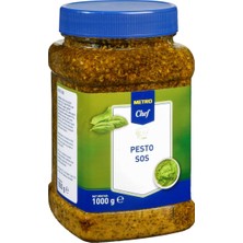 Metro Chef Pesto 1 kg - Fesleğenli Makarna ve Pizza Sosu 2'li Ekonomik Paket - 2 Adet