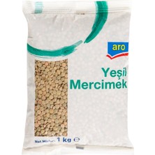 Aro Yeşil Mercimek 1 kg - Yassı Şekilli, Az Nişastalı Bakliyat 5'li Avantaj Paketi - 5 Adet