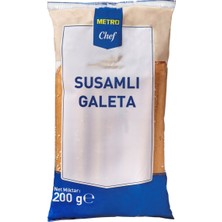 Metro Chef Susamlı Galeta 200 G - Çıtır Atıştırmalık 3'li Ekonomik Paket - 3 Adet