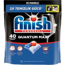 Finish Quantum Max Tablet 40LI Güçlü Leke Çıkarıcı Bulaşık Makinesi Deterjanı 5'li Avantaj Paketi - 5 Adet