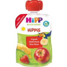 Hipp Organik Püre 100G Muz Elma Çilek Bebek Ara Öğün 6'li Avantaj Paketi - 6 Adet