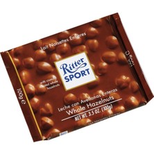 Ritter Sport Tane Fındık Beyaz Çikolata 100 G - Lezzetli Atıştırmalık 5'li Avantaj Paketi - 5 Adet