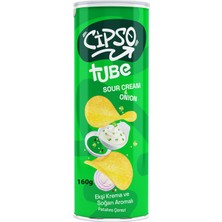 Cipso Tube Ekşi Krema ve Soğan Aromalı Cips 160 G - 7 Adet