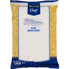 Metro Chef Sarı Mercimek 1 kg - Yaprak Tane Yapısında, Çorbalık Bakliyat 2'li Ekonomik Paket - 2 Adet