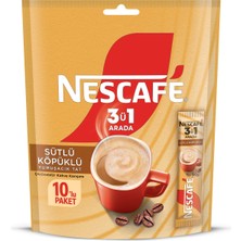 Nescafe Nescafé 3'ü 1 Arada Sütlü Köpüklü Paket 10 x 17.4 G - 6 Adet