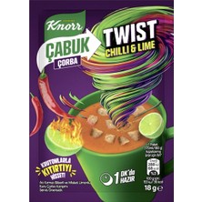 Knorr Çabuk Çorba Chilli Lime 18 G Cheesy Hazır Çorba 5'li Avantaj Paketi - 5 Adet