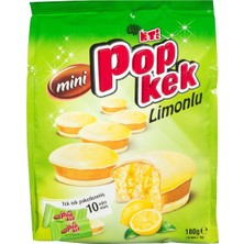 Eti Popkek Mini 180G Limon - Pratik Atıştırmalık Kek 2'li Ekonomik Paket - 2 Adet