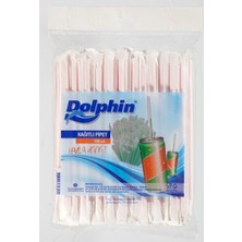 Dolphin Kağıtlı Pipet 100 Adet - Hijyenik ve Çevre Dostu Tek Kullanımlık Pipet 6'li Avantaj Paketi - 6 Adet