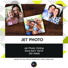 Jet Foto Jet Photo Online Kare Kart 10X10 (50 Adet) - 5 Adet
