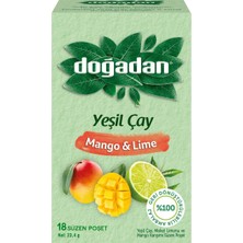 Doğadan Mango&lime Bitki Çayı 18'li Poşet - Detox Etkili Yeşil Çay 5'li Avantaj Paketi - 5 Adet