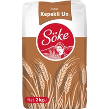 Söke 2 kg Kepekli Un - Doğal Lif Kaynağı Esmer Un 3'li Ekonomik Paket - 3 Adet