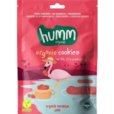 Humm Organik Vegan Çilekli Kurabiye 55 G - Doğal Aromalı 5'li Avantaj Paketi - 5 Adet