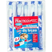 Akdiş Practico Akdıs Practıco Tek Kullanımlık Jelatin Diş Fırçası 10 Paket 2'li Ekonomik Paket - 2 Adet