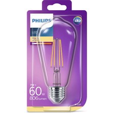 Philips LED Classic 60W ST64 E27 Non-Dım 2700K - 2 Adet