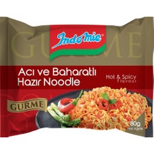 Indomie Gurme Noodle Acı&baharat 80G - Pratik ve Lezzetli Atıştırmalık 8'li Avantaj Paketi - 8 Adet