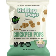 Rolling Pops Nohut Cipsi 56 G Ranch - Proteinli Atıştırmalık 6'li Avantaj Paketi - 6 Adet