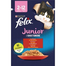 Felix Yavru Kedi Yaş Maması 85G Sığır Etli Tam Besleyici 6'li Avantaj Paketi - 6 Adet