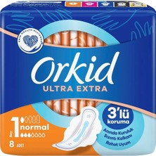 Orkid Ultra Kanatlı Normal Hijyenik Ped 8'li - %100 Sızıntı Koruması 4'li Avantaj Paketi - 4 Adet