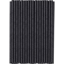 Fon Kağıt Pipet 8X230MM 100 Adet Siyah - Çevre Dostu Kullan At Pipet 3'li Ekonomik Paket - 3 Adet