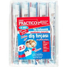 Akdiş Practico Akdıs Practıco Tek Kullanımlık Karton Diş Fırçası 10 Paket 8'li Avantaj Paketi - 8 Adet