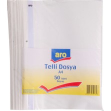 Aro Telli Dosya 50'li Beyaz - Ekonomik ve Dayanıklı Ofis Arşivleme 5'li Avantaj Paketi - 5 Adet
