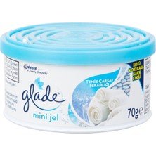 Glade Mini Jel Clean Linen 70G Oda Parfümü - Taze Çamaşır Kokusu 2'li Ekonomik Paket - 2 Adet