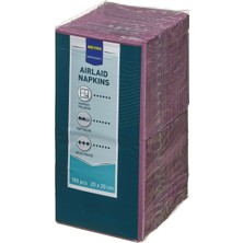 Metro Professıonal Airlaid Peçete 20X20CM 180 Adet Mürdüm Renk 3'li Ekonomik Paket - 3 Adet