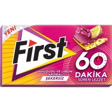 First 60 Dakika Sakız 27 G Ahududu&limon Ferahlatıcı Lezzet 3'li Ekonomik Paket - 3 Adet
