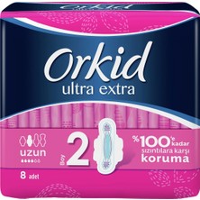 Orkid Hijyenik Ped Ultra Kanatlı Uzun 7'li - %100 Sızıntı Koruması