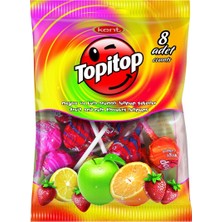 Kent Topitop Şeker 8*11G Meyveli Şekerleme 88G 3'li Ekonomik Paket - 3 Adet